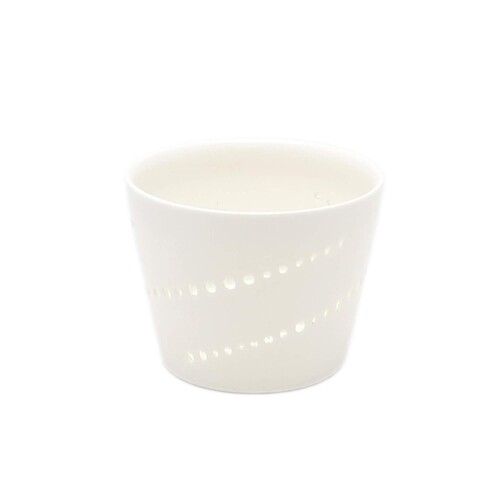 TAMAKI 猪口 スカシ スパイラル ホワイト 直径6.6x高さ5.1cm 90ml T-924341