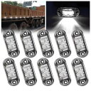 Ygmylandbb マーカーランプ トラック用品 led サイドマーカー 2LED 車幅灯 路肩灯 リアサイドライト 高輝度 12V/24V 防水 軽トラ/バ...
