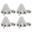 X AUTOHAUX ポンツーンボートゲートラッチ 交換 25.4mm〜31.7mmの正方形フレームに適合 ホワイト 4個