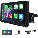 HodozzyワイヤレスApple Carplay&Android Auto、ディスプレイ9インチタッチスクリーンポータブルカーラジオレシーバー、ブルートゥース...
