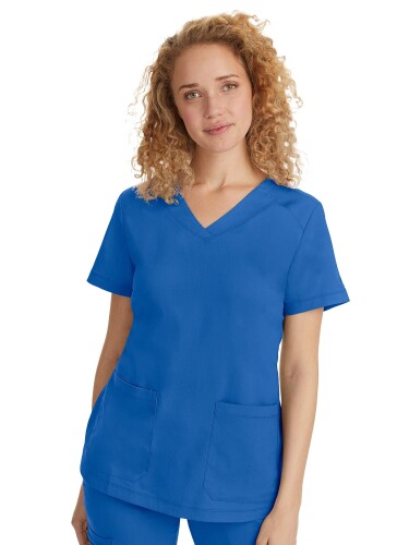 Healing Hands PURPLE LABEL スクラブトップス JILL M相当 ロイヤルブルー 2320-S-Ro