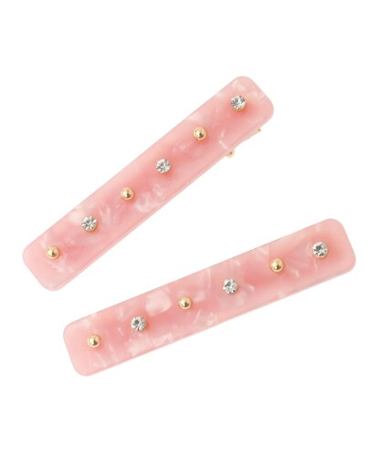 (メゾン ド フルール) ヘアアクセサリー ビジューアセチピン2SET レディース ピンク