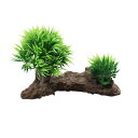 NUZAMAS プラスチック製水槽植物 人工植物 水槽装飾品 沈んだ木製装飾 水生植物 木製装飾 フェイク水生植物 水槽装飾 4個