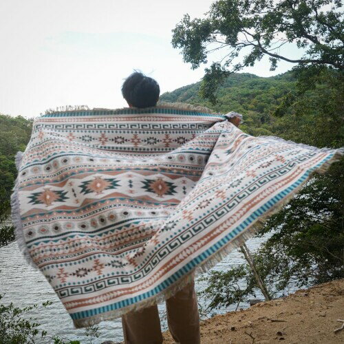 SWAG GEAR レジャーシート キャンプラグ グランピングの飾り付け オールシーズン使用可能 (オルテガ柄E..