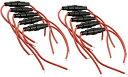 オーディオファン インラインヒューズホルダー 5×20mm用 スクリュータイプ AWG22 ワイヤ付き 10点セット