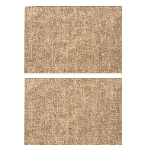 MILASIC レザーランチョンマット キャメル 2枚セット ランチョンマット おしゃれ 食卓マット マット 43×30cm レザー調 汚れ 撥水 ランチマット テーブルマット プレースマット 洗える 北欧