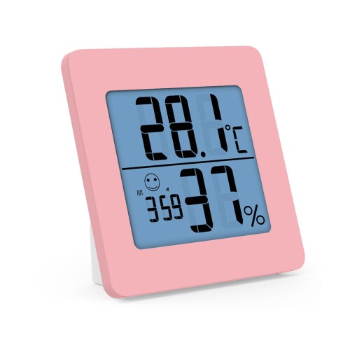 HuBDIC(ヒュービディック) シンプル デジタル時計温湿度計 温度 湿度 高精度 家庭用 温度湿度計 室温計 小型 卓上 ペット 爬虫類 カレンダー アラーム付 スヌーズ付 目覚まし リビング イ