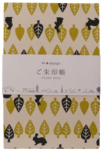 京佑 御朱印帳 大判 書き置き 蛇腹 46面 帆布 18×12×1.4cm テクテコ帆布 ウサギ