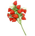 DIFEIUKI 造花 イチゴ 模造品 レッド 苺 果物 茎ブーケ 人工観葉植物 そっくり 花束 ホーム 結婚式 テーブル 飾り アレンジメント 飾り インテリ...