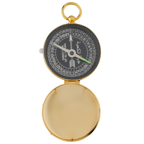 MIZAR-TEC(ミザールテック) アルカバコンパス ポケット キブラ ドライ式 夜光 ストッパー付き ゴールド 235G