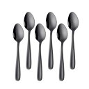 Buyit ティースプーン コーヒースプーン 6本セット 18-10ステンレス鋼製 肉厚があり 全長13.5cm ブラック