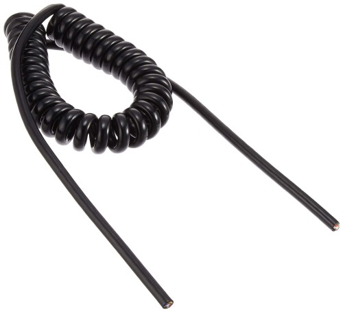 倉茂電工 高伸縮性スプリングケーブル CVF-U 8心X0.3SQ 黒 30cm