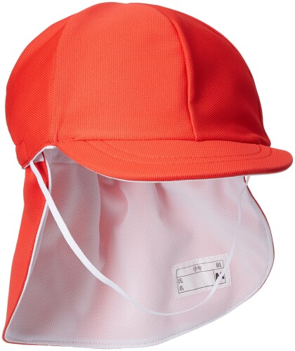 (キャッチ) 遮熱 たれ付 赤白帽子 903036 レッド L