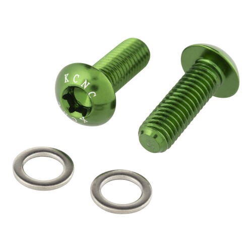 ケーシーエヌシー(KCNC) 自転車 アルミ ボトルケージ トルクススクリュー ボトルケージ用ボルト 2PCS グリーン