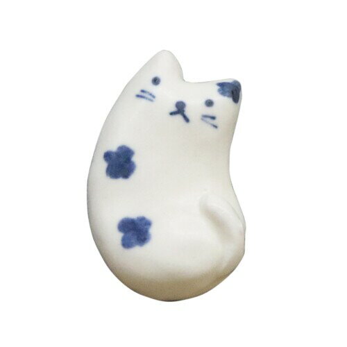 クラフトマンハウス 日本製 手作り 手書き 染猫 陶器 箸置・ハナ