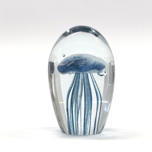 キーストーン グラスアート ペーパーウェイト ネイビー ドロップJF IN010757