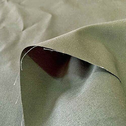 布人倶楽部 日本製 多用途 初心者でも扱いやすい無地オックス 108cm幅 綿100% (カーキグリーン, 3m)