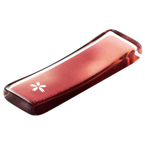 サンライフ 箸置き ガラス 7×5cm さくら 赤 日本製 O-00870