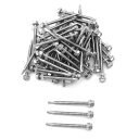 50ピースNUZAMAS 5.5 x 60mmスレッド304ステンレス鋼セルフドリルTekネジ、ワッシャー付き、木材用、金属固定