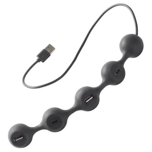 LEXON (レクソン) PEAS HUB 2 4個口ハブ 2×USB、2×USB-C 2台のスマートフォンを同時に充電可能 銅製イ..