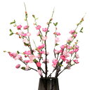 koundeneko 桃の花 造花 桃の枝 3本セット 桜の花 シルクフラワー リアル 春の花 アートフラワー 枯れない花 インテリア 店舗装飾 フェイクフラワ...