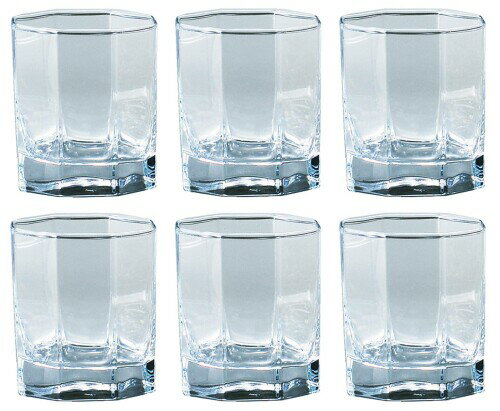 サントリーマーケティング ロックグラス クリア 300ml オクティムオールド 070-44 6個入り