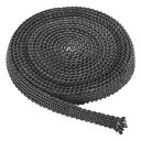 PATIKIL 15 x 3 x 3000 mm 薪ストーブガスケット グラファイト グラスファイバーフラット 耐高温シールロープ ストーブ暖炉のドア用 ブラック