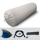 LTCANOPY 重型空気入り船の護舷、30 x 76 cmの船バンパーは停泊、ヨット、ヨット埠頭に使用され、PVCグレー色の船の護舷には10 mの二重編みナイロンロープと足踏みポンプが装備されている