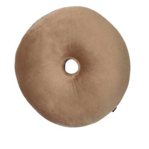 りぶはあと ドーナツクッション モチマシュ キャメル (直径約48cm) ビーズクッション 座布団 85443-15