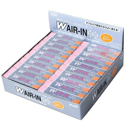 プラス 消しゴム ダブルエアイン もっとあんしん ピンク 16g 40個 ER-060WN 36-940 ×40