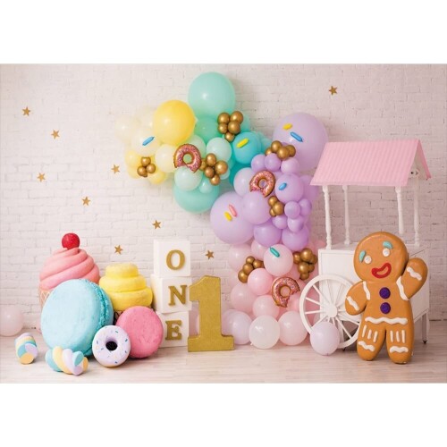 バック紙 背景紙 誕生日 装飾 バルーン 新生児 パーティー 1歳 one ケーキ 壁紙 デコレーション バナー..