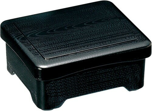 福井クラフト 重箱 日本製 耐熱 木目丼重 黒内朱 3-635-1