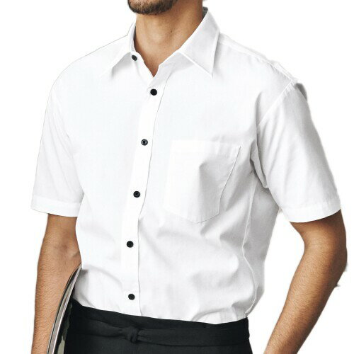 アルべ ベーシック シャツ 兼用 半袖 全16色 7サイズ 防汚 ユニフォーム 飲食 カフェ 演奏会 衣裳 EP5963 C-12 スノーホワイト SS