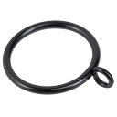 カーテンロッド用ハトメ付きカーテンリング 内径38mm メタルドレープ アイレットカーテンリング 24個 ブラック TXZWJZ CLJ-38MM