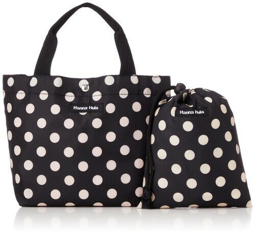 (ハンナフラ) お散歩バッグ&消臭うんち袋 ポルカブラック おさんぽセット 抗菌 消臭マナー巾着 ミニト..