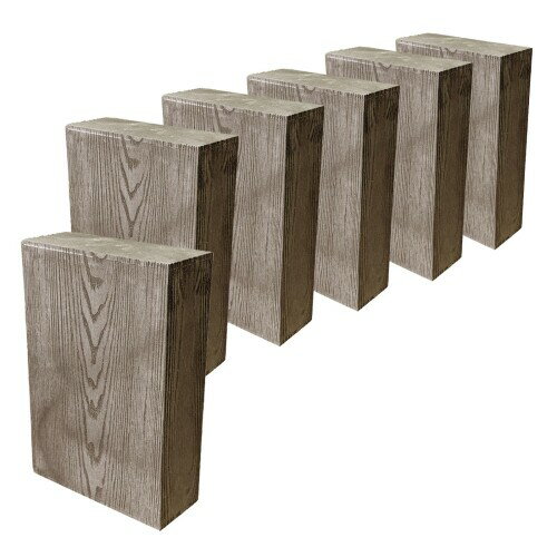 アイガーデン(igarden) アイウッド枕木 ダークブラウン 幅200mm × 奥行90mm × 高さ300mm 6本セット i10..