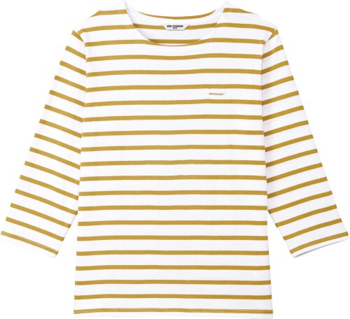 (アルベ) アルベ バスクシャツ 七分袖 ボートネック ボーダー マリンテイスト カジュアル 丈夫 兼用 綿..