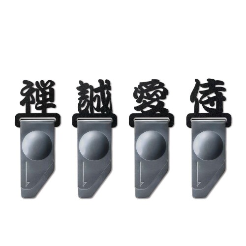 カール事務器 インデックスクリップ 漢字シリーズ JAPAN SELECTION スライド式 綴じ枚数20枚 4個入 IC-003-K