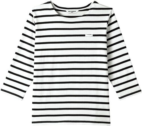 (アルベ) アルベ バスクシャツ 七分袖 ボートネック ボーダー マリンテイスト カジュアル 丈夫 兼用 綿..