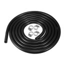 X AUTOHAUX 1セットのシリコンバキュームチュービングホース300cm 8mm ID エンジン用オートモーティブバキュームシリコンホースライン ブラック