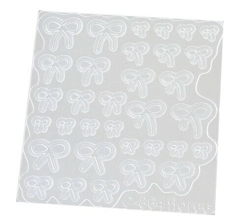 亀島商店(Kameshima) ソフトモールド Barisupa Nail＆Resin mold リボン コード (極薄) ホビー用シリコ..