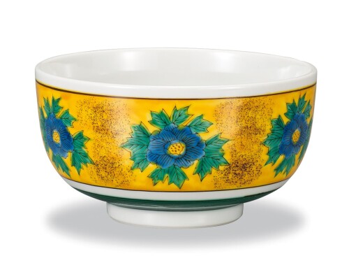 マルサン宮本『九谷焼』5号丼 吉田屋風牡丹 AP7-0425