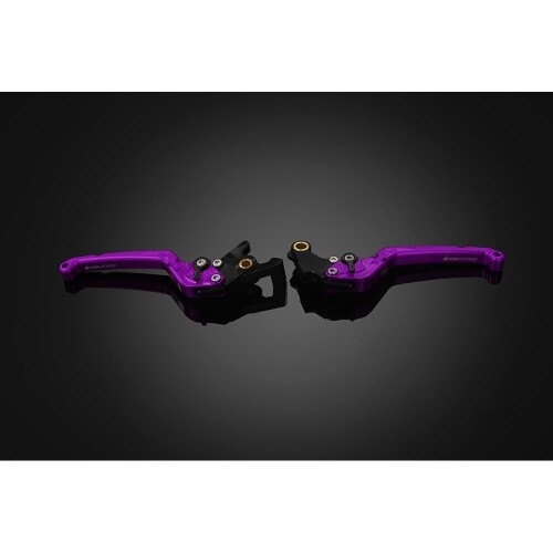 バイカーズ(BIKERS) レバーセット 可倒式 フラットタイプ パープル Rebel250 CBR400R NX400 400X H0995-PUR