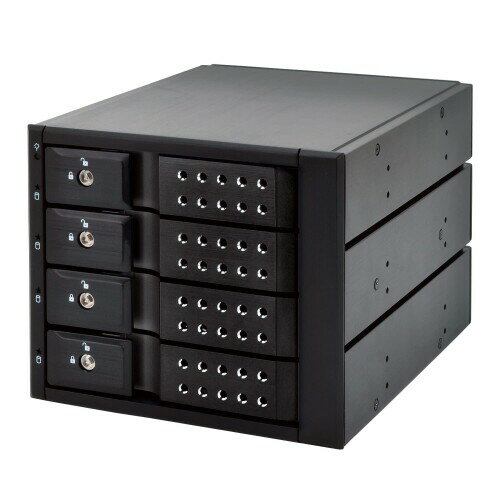 センチュリー　iStarUSA BPN-DE Seriesリムーバブルラック 4Bayモデル V2　BPN-DE340SS-BK2_FP