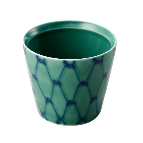 ヤマキイカイ(Yamakiikai) 一珍色網目カップ青 W138