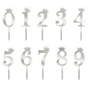 Paready ケーキトッパー 誕生日 数字 10点セット ケーキ飾り カップケーキ ピック お祝い 記念日 ケーキデコレーション バースデーケーキ 飾り 装飾...