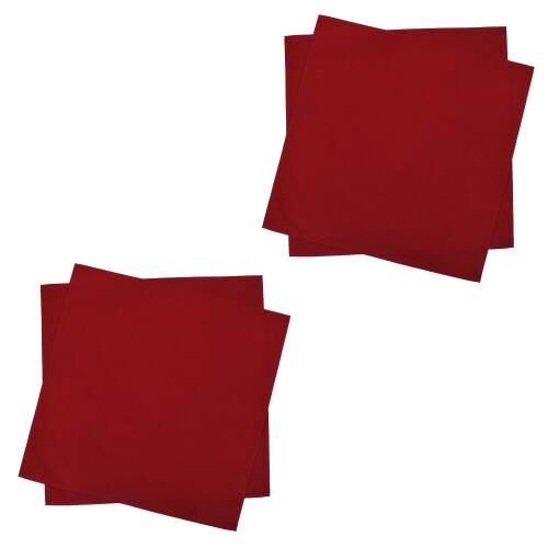 スタイルデコール(STYLE Decor) テーブルナプキン/トーション 4枚セット ボルドー 布巾 ふきん ナフキン カラーナプキン 厚手 食器拭き W5103302