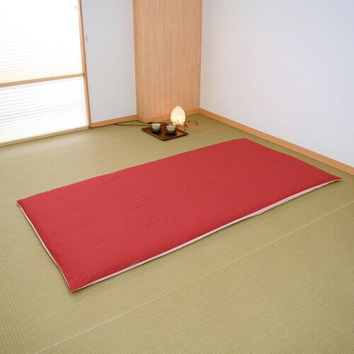 メリーナイト 敷き布団カバー FROM (フロム) レッド ダブルロング 約145×215cm L字型 ダブルファスナー..