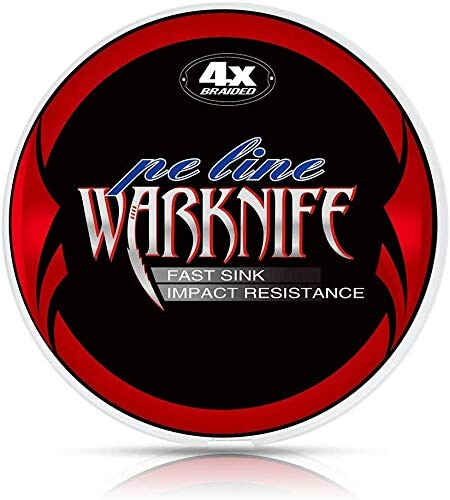 Warknife ライン 釣り糸 X4 100M 4本編み 0.4号~10号 4編 レッド＆ホワイト