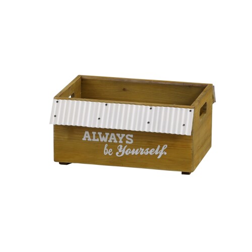 アビテ 木箱 エコルフェ・スタッキングボックスWH 約34x30x17cm MC-607-WH